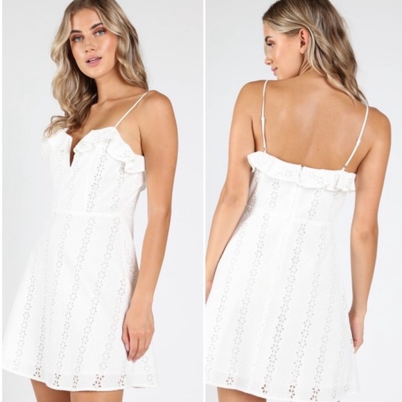 ❌❌SOLD❌❌BRODERIE SPAGHETTI STRAP SUNDRESS - Picture 2 of 6